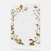 Boho Wildblume | Brautparty Herbst Willkommen Acrylschild (Winkel)