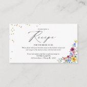 Boho Wildblume Brautparty Rezept Anfrage Begleitkarte (Vorderseite)