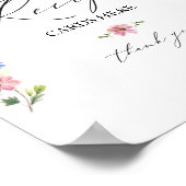 Boho Wildblume Brautparty Rezept Karte Signatur Poster (Ecke)