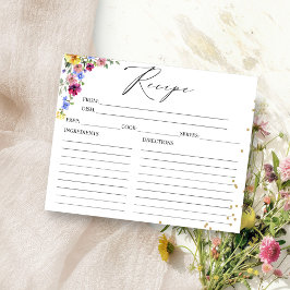 Boho Wildblume Brautparty Rezept Karten