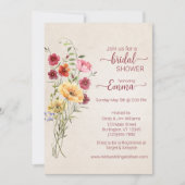 Boho Wildblume Brautparty Save The Date (Vorderseite)