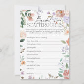 Boho Wildblume Brautparty Scattergories Game Einladung (Vorderseite)