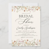 Boho Wildblume Brautparty Script Einladung (Vorderseite)