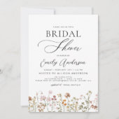 Boho Wildblume Brautparty Script Einladung (Vorderseite)