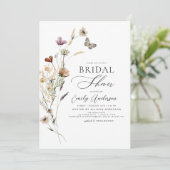 Boho Wildblume Brautparty Script Einladung (Stehend Vorderseite)