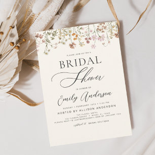 Boho Wildblume Brautparty Script Einladung