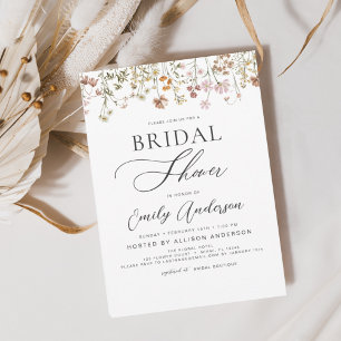 Boho Wildblume Brautparty Script Einladung