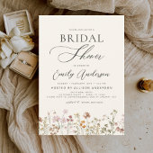 Boho Wildblume Brautparty Script Einladung