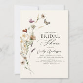 Boho Wildblume Brautparty Script Einladung (Vorderseite)