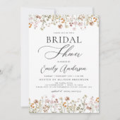 Boho Wildblume Brautparty Script Einladung (Vorderseite)