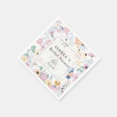 Boho Wildblume Brautparty Serviette (Ecke)