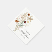 Boho Wildblume Brautparty Serviette (Ecke)
