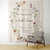 Boho Wildblume Brautparty Wandteppich (Beispiel)