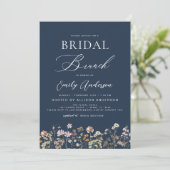 Boho Wildblume Bridal Brunch Brautparty Einladung (Stehend Vorderseite)