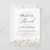 Boho Wildblume Bridal Brunch Brautparty Einladung (Vorderseite)