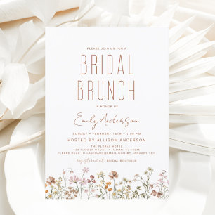Boho Wildblume Bridal Brunch Brautparty Einladung