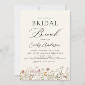 Boho Wildblume Bridal Brunch Brautparty Einladung (Vorderseite)