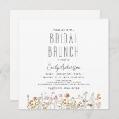 Boho Wildblume Bridal Brunch Brautparty Einladung (Vorne/Hinten)