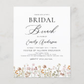 Boho Wildblume Bridal Brunch Einladung (Vorderseite)