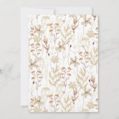 Boho Wildblume Bridal Dusche Einladung (Rückseite)