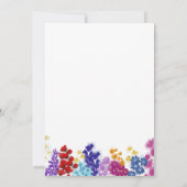 Boho Wildblume Bridal Dusche Einladung (Rückseite)