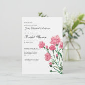 Boho Wildblume Bridal Dusche Einladung (Stehend Vorderseite)