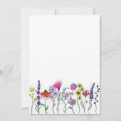 Boho Wildblume Bridal Dusche Einladung (Rückseite)