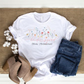 Boho Wildblume Bride Squad T-Shirt