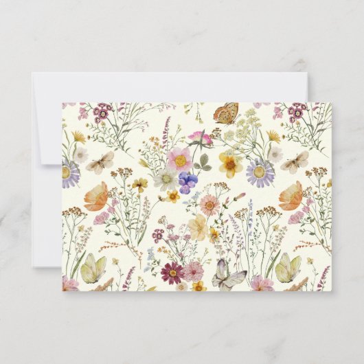 Boho Wildblume "Bride to Be" RSVP Karte (Rückseite)