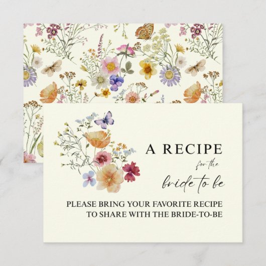 Boho Wildblume "Bride to Be" RSVP Karte (Vorne/Hinten)