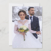 Boho Wildblume Brown Foto Wedding Einladung (Rückseite)