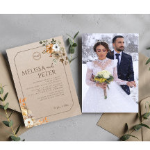 Boho Wildblume Brown Foto Wedding