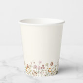 Boho Wildblume Brunch & Bubbly Brautparty Pappbecher (Rückseite)