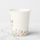 Boho Wildblume Brunch & Bubbly Brautparty Pappbecher (Links)