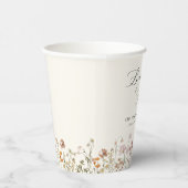 Boho Wildblume Brunch & Bubbly Brautparty Pappbecher (Rechts)