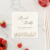 Boho Wildblume Brunch & Bubbly Brautparty Serviette (Beispiel)