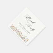 Boho Wildblume Brunch & Bubbly Brautparty Serviette (Ecke)