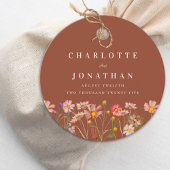 Boho Wildblume Burnt Orange Wedding Vielen Dank Geschenkanhänger