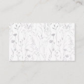 Boho Wildblume Butterfly Baby Showregister Begleitkarte (Rückseite)