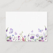 Boho Wildblume Butterfly-Rezept-Karte Begleitkarte (Rückseite)