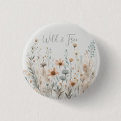 Boho Wildblume Button (Vorderseite)