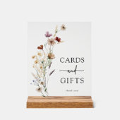 Boho Wildblume Cards Akryllisches Zeichen Acrylschild (Vorderseite)