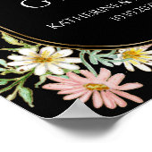 Boho Wildblume Chic Floral Wreath Cards n Geschenk Poster (Ecke)