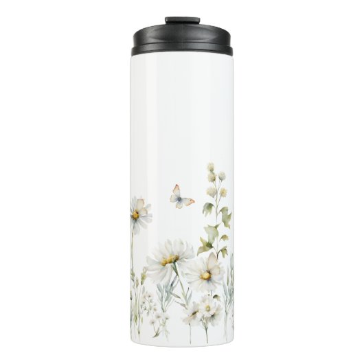 Boho Wildblume Cotattcore Thermosbecher (Vorderseite)