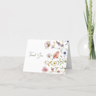Boho-Wildblume Dankeskarte