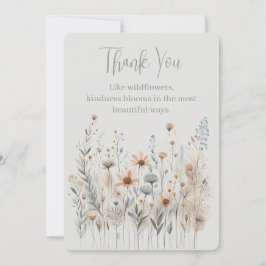 Boho Wildblume Dankeskarte