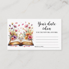 Boho Wildblume Date Night Card Begleitkarte