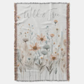 Boho Wildblume Decke (Vorderseite Vertikal)