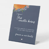 Boho Wildblume diese Kerze verbrüht sich in die li Sockelschild (Vorderseite)