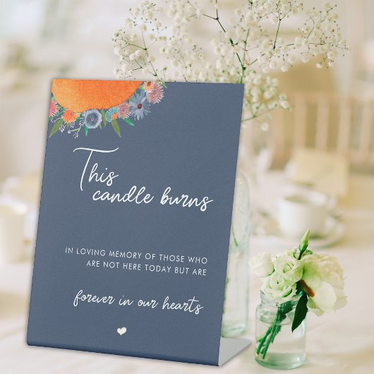 Boho Wildblume diese Kerze verbrüht sich in die li Sockelschild